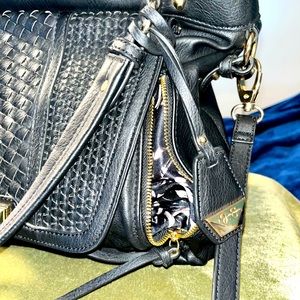 Jessica Simpson Black Faux Leather Crossbody